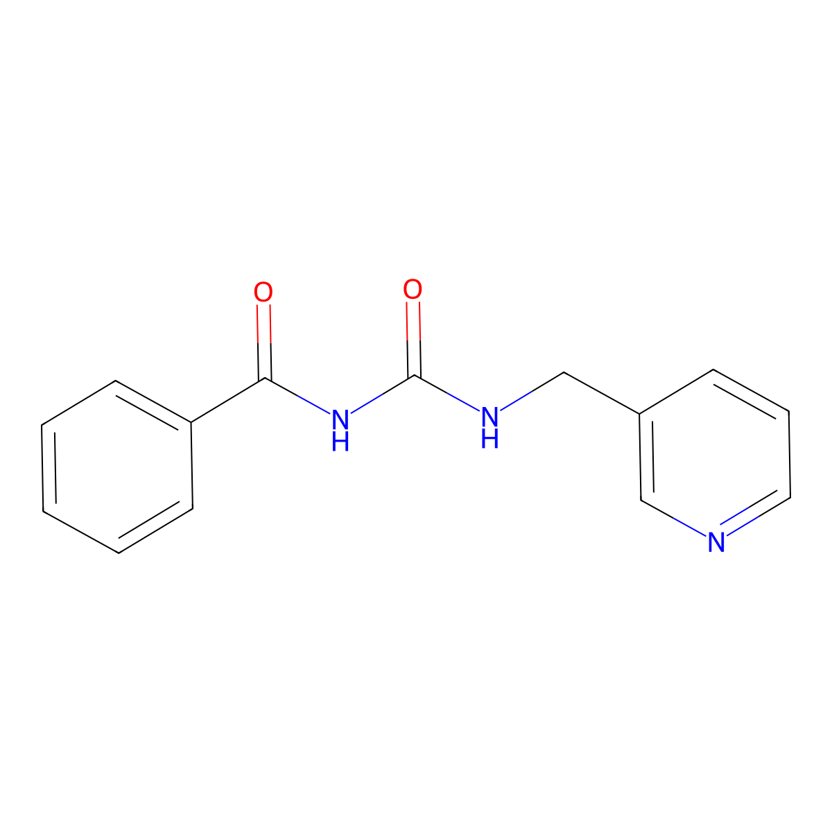 N-(pyridin-3-ylmethylcarbamoyl)benzamide molecular structure, CAS 534560-26-4