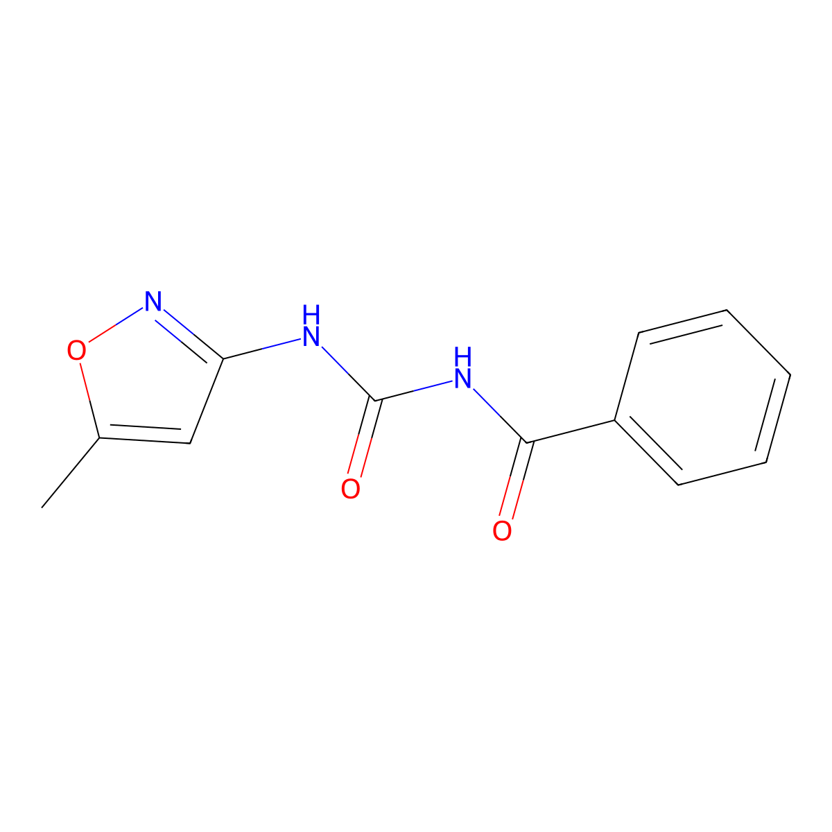 N-[(5-methyl-1,2-oxazol-3-yl)carbamoyl]benzamide molecular structure, CAS 534560-59-3