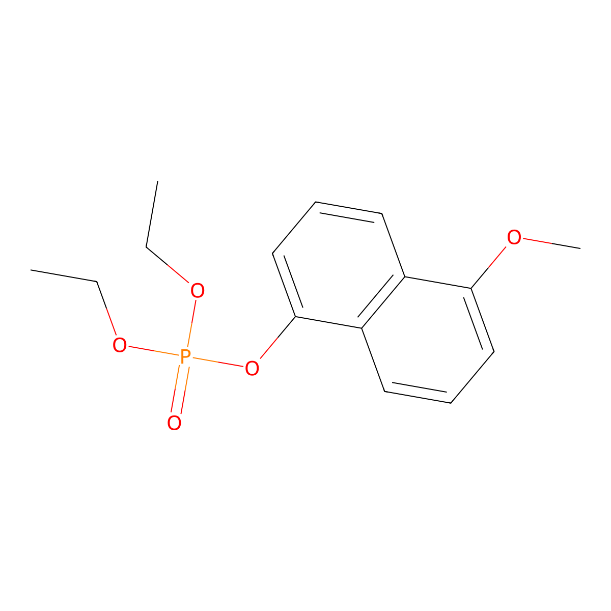 Phosphoric acid, diethyl 5-methoxy-1-naphthalenyl ester molecular structure, CAS 534573-36-9