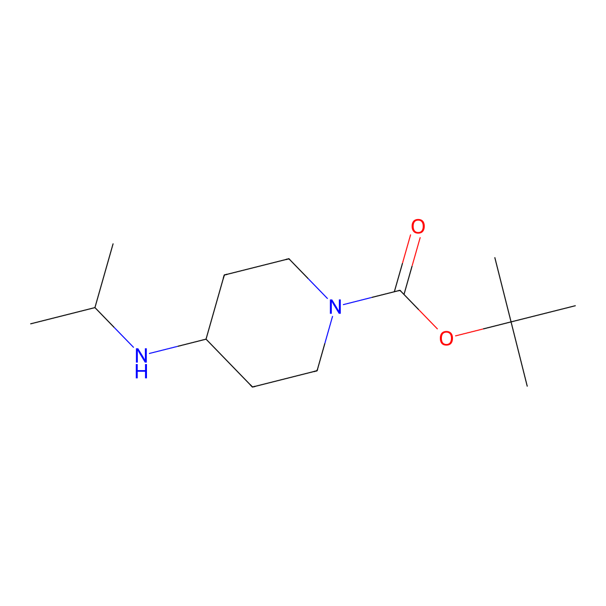 1-Boc-4-(isopropylamino)piperidine molecular structure, CAS 534595-51-2