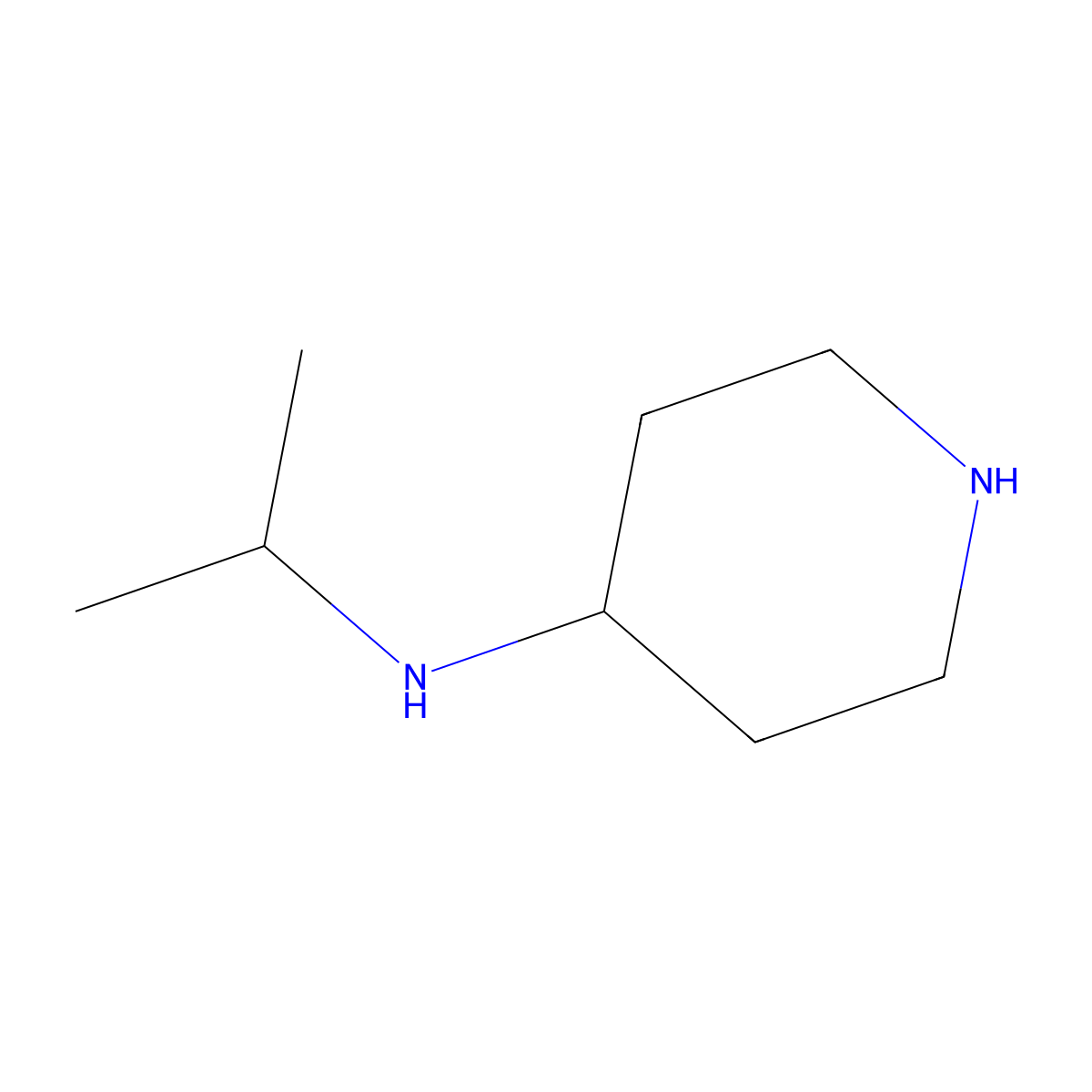 N-(Propan-2-yl)piperidin-4-amine molecular structure, CAS 534595-53-4