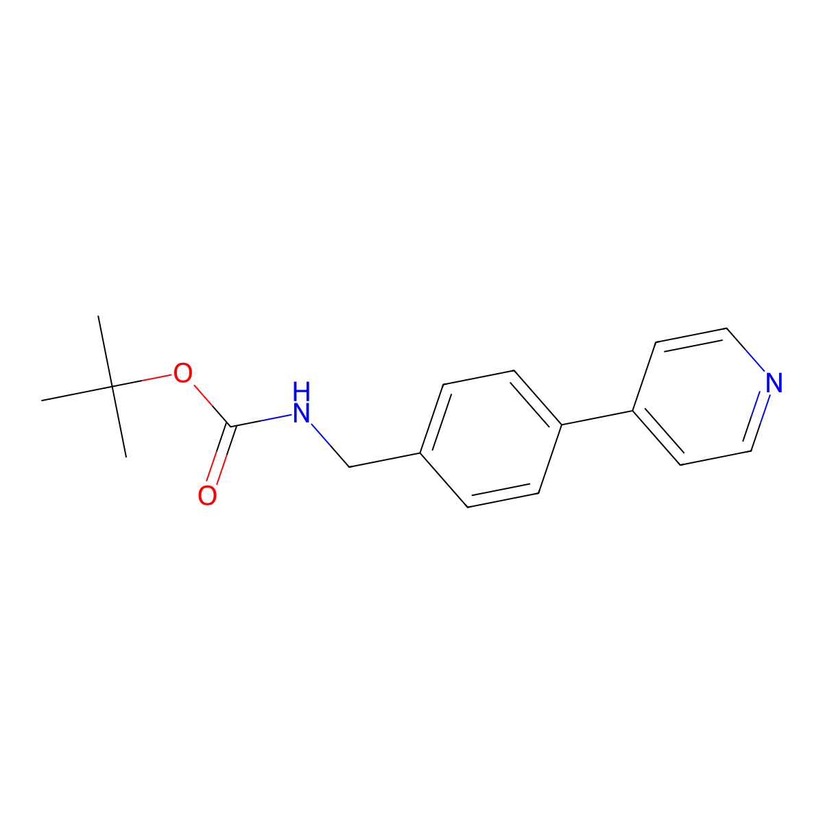 N-(tert-Butoxycarbonyl)-4-(pyridin-4-yl)-benzylamine molecular structure, CAS 534595-81-8