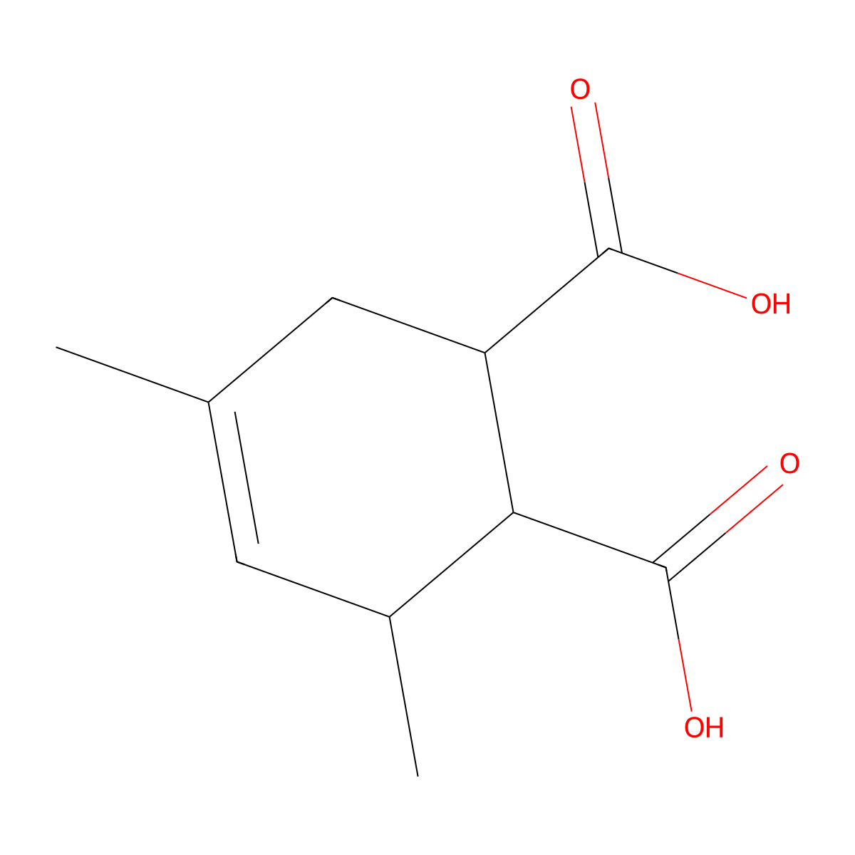 3,5-Dimethylcyclohex-4-ene-1,2-dicarboxylic acid molecular structure, CAS 5346-13-4