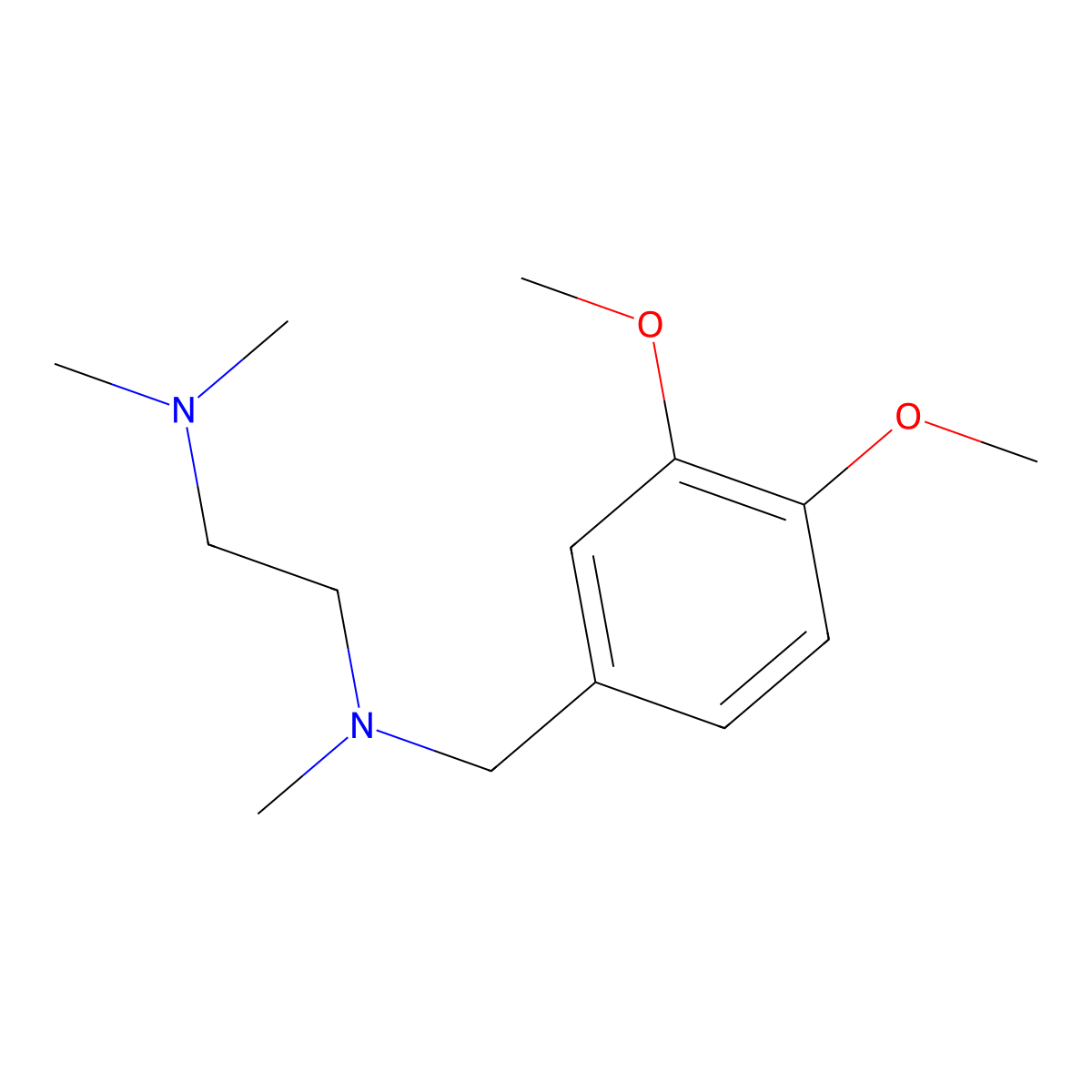 (3,4-Dimethoxybenzyl)[2-(dimethylamino)ethyl]methylamine molecular structure, CAS 5346-99-6