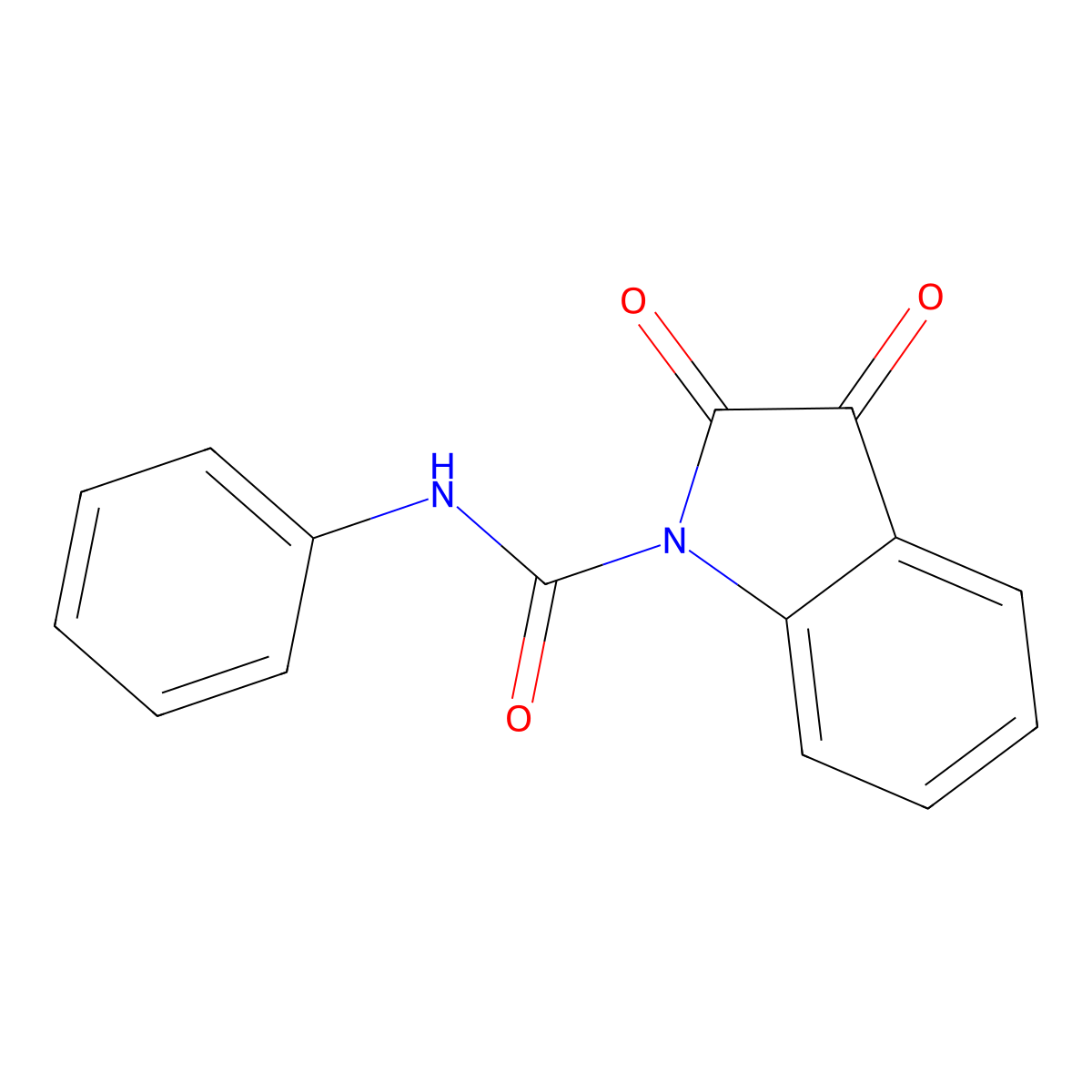 1-Phenylcarbamoylisatin molecular structure, CAS 53460-45-0