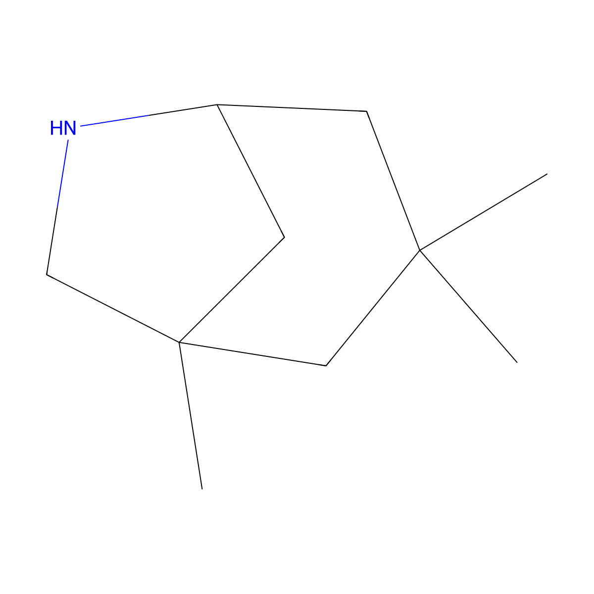 1,3,3-Trimethyl-6-azabicyclo(3.2.1)octane molecular structure, CAS 53460-46-1