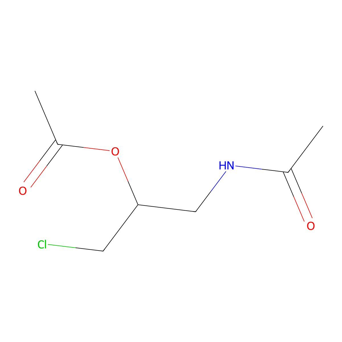 1-Acetamido-3-chloropropan-2-yl acetate molecular structure, CAS 53460-78-9