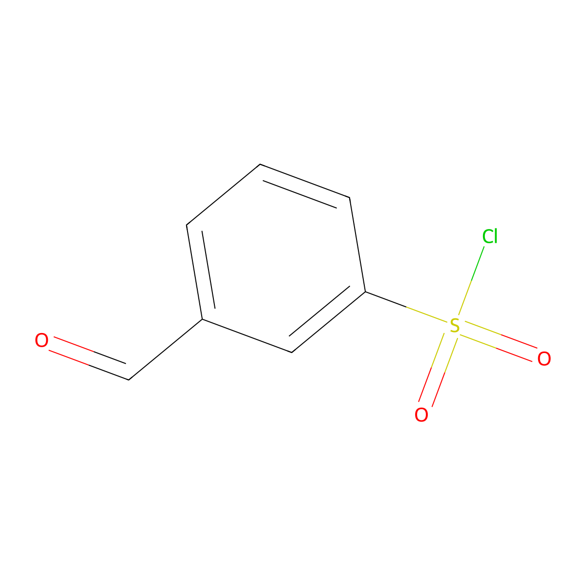 3-Formylbenzene-1-sulfonyl chloride molecular structure, CAS 53460-88-1