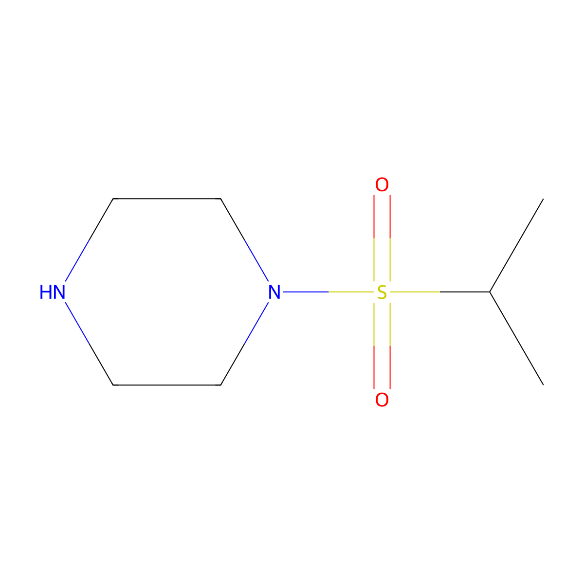 1-(Isopropylsulfonyl)piperazine molecular structure, CAS 534615-34-4