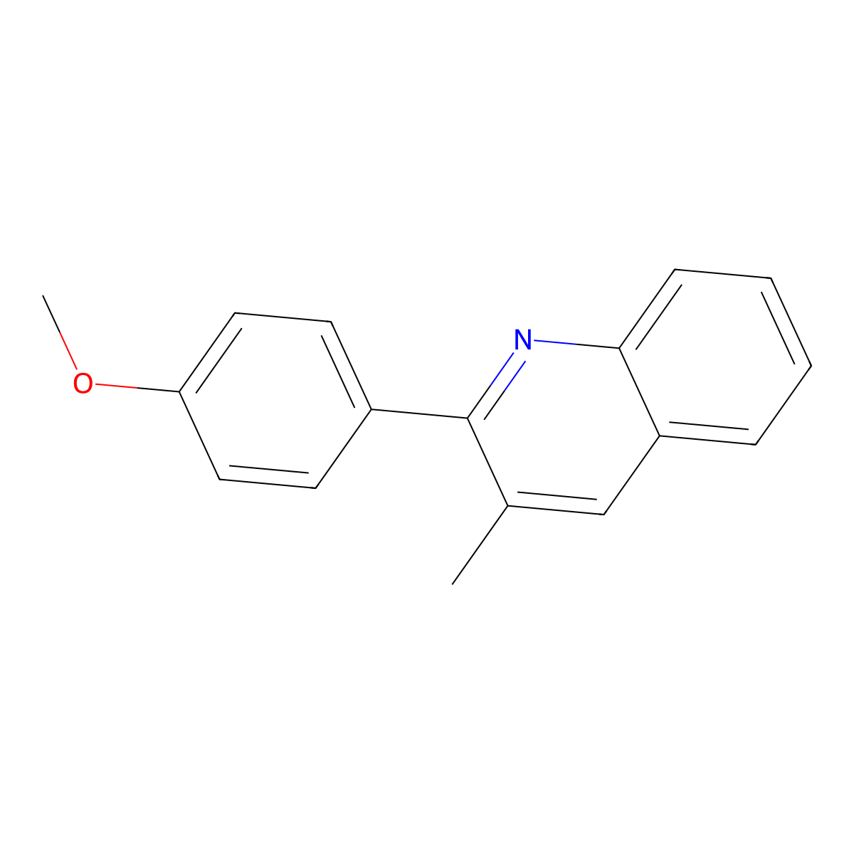 2-(4-Methoxyphenyl)-3-methylquinoline molecular structure, CAS 534619-28-8