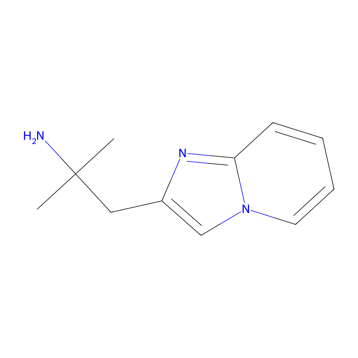 2-(2-Amino-2-methylprop-1-yl)imidazo[1,2-a]pyridine molecular structure, CAS 534620-16-1