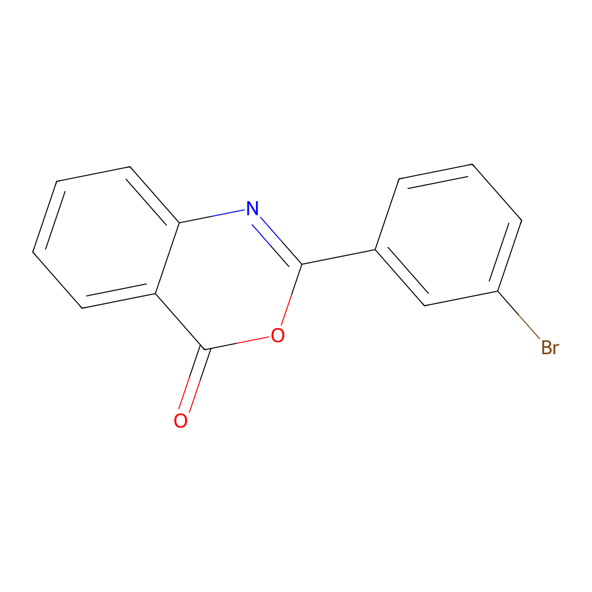 2-(3-bromophenyl)-4H-3,1-benzoxazin-4-one molecular structure, CAS 53463-67-5