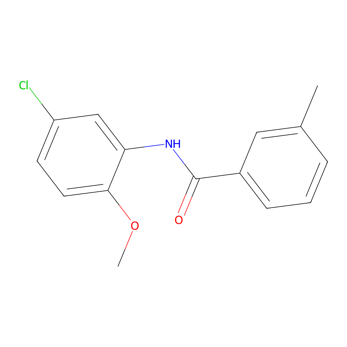 N-(5-chloro-2-methoxyphenyl)-3-methylbenzamide molecular structure, CAS 5347-07-9