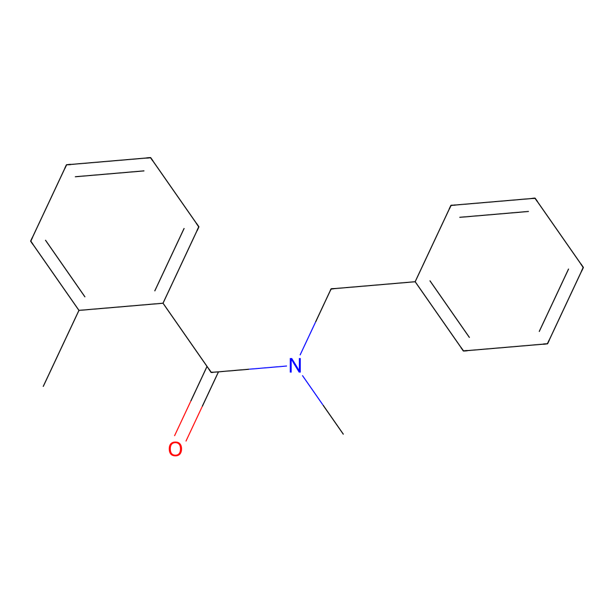 N-benzyl-N,2-dimethylbenzamide molecular structure, CAS 5347-13-7