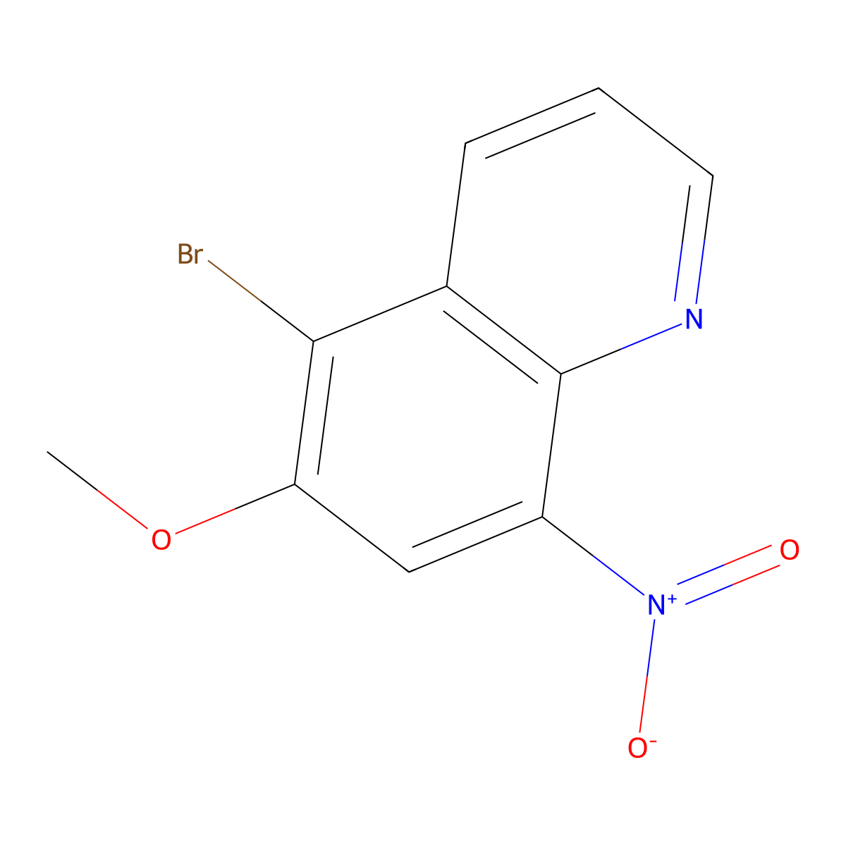 5-Bromo-6-methoxy-8-nitroquinoline molecular structure, CAS 5347-15-9