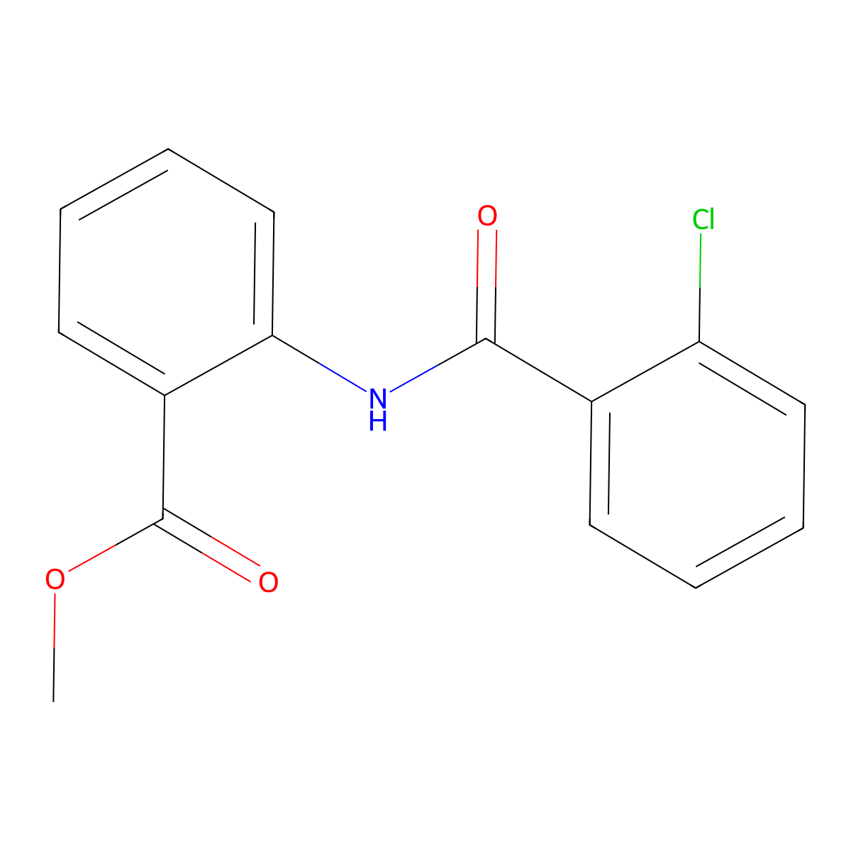 Methyl 2-[(2-chlorobenzoyl)amino]benzoate molecular structure, CAS 5347-24-0