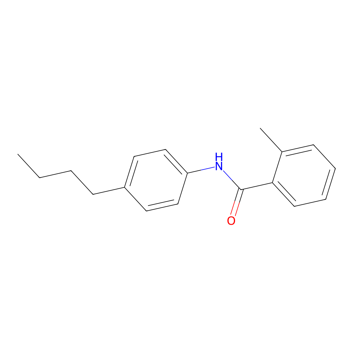 N-(4-butylphenyl)-2-methylbenzamide molecular structure, CAS 5347-30-8