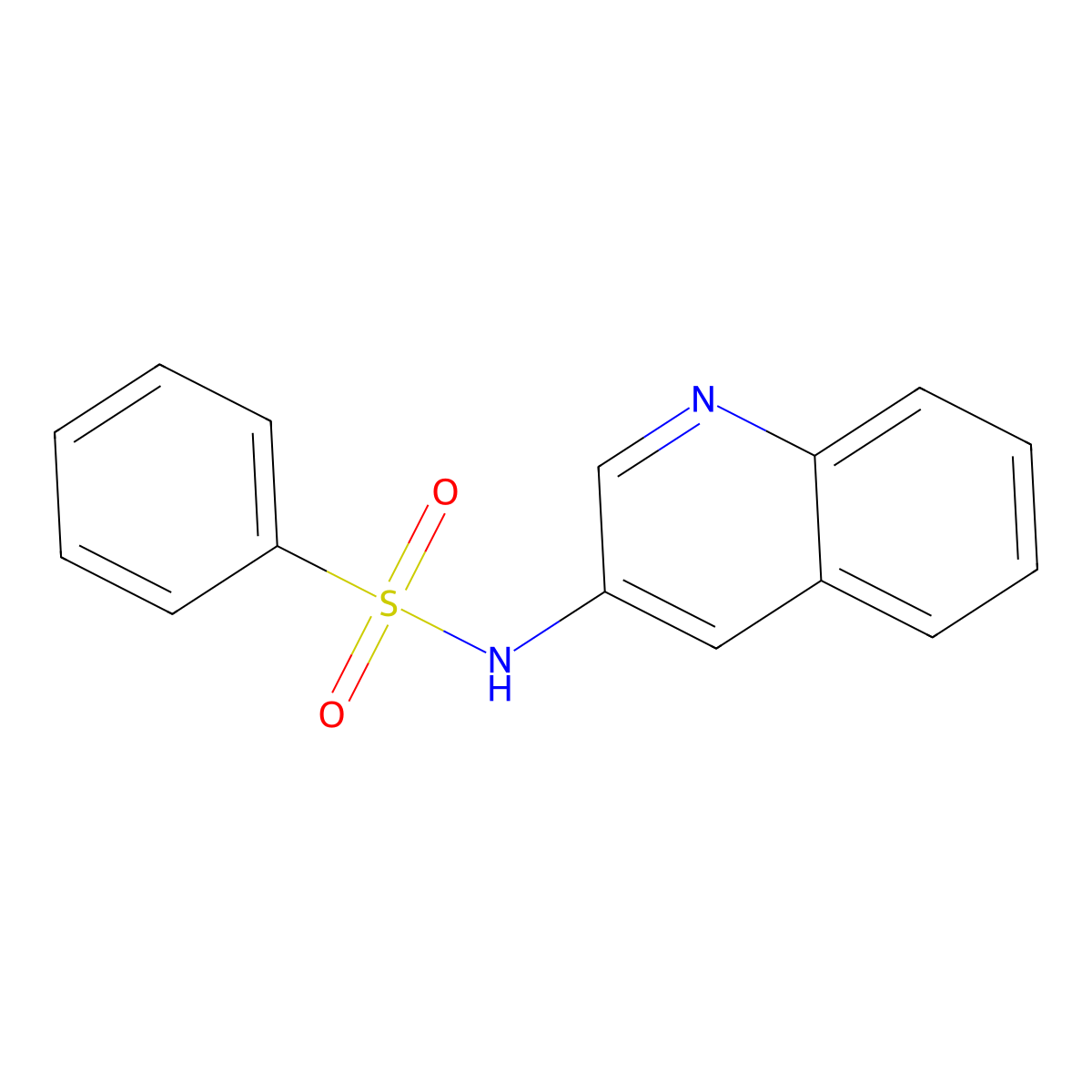 N-(3-quinolyl)benzenesulfonamide molecular structure, CAS 53472-21-2