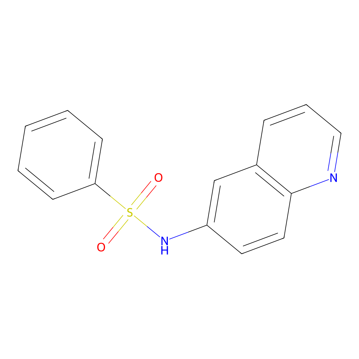 N-(6-quinolinyl)benzenesulfonamide molecular structure, CAS 53472-22-3