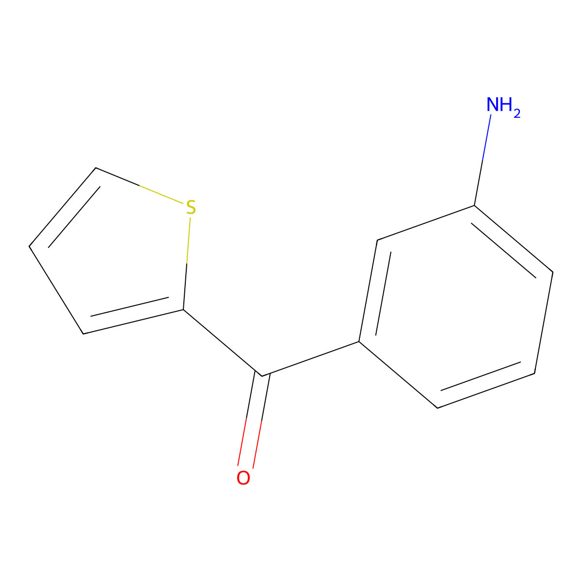 (3-Aminophenyl)(thiophen-2-yl)methanone molecular structure, CAS 53473-84-0