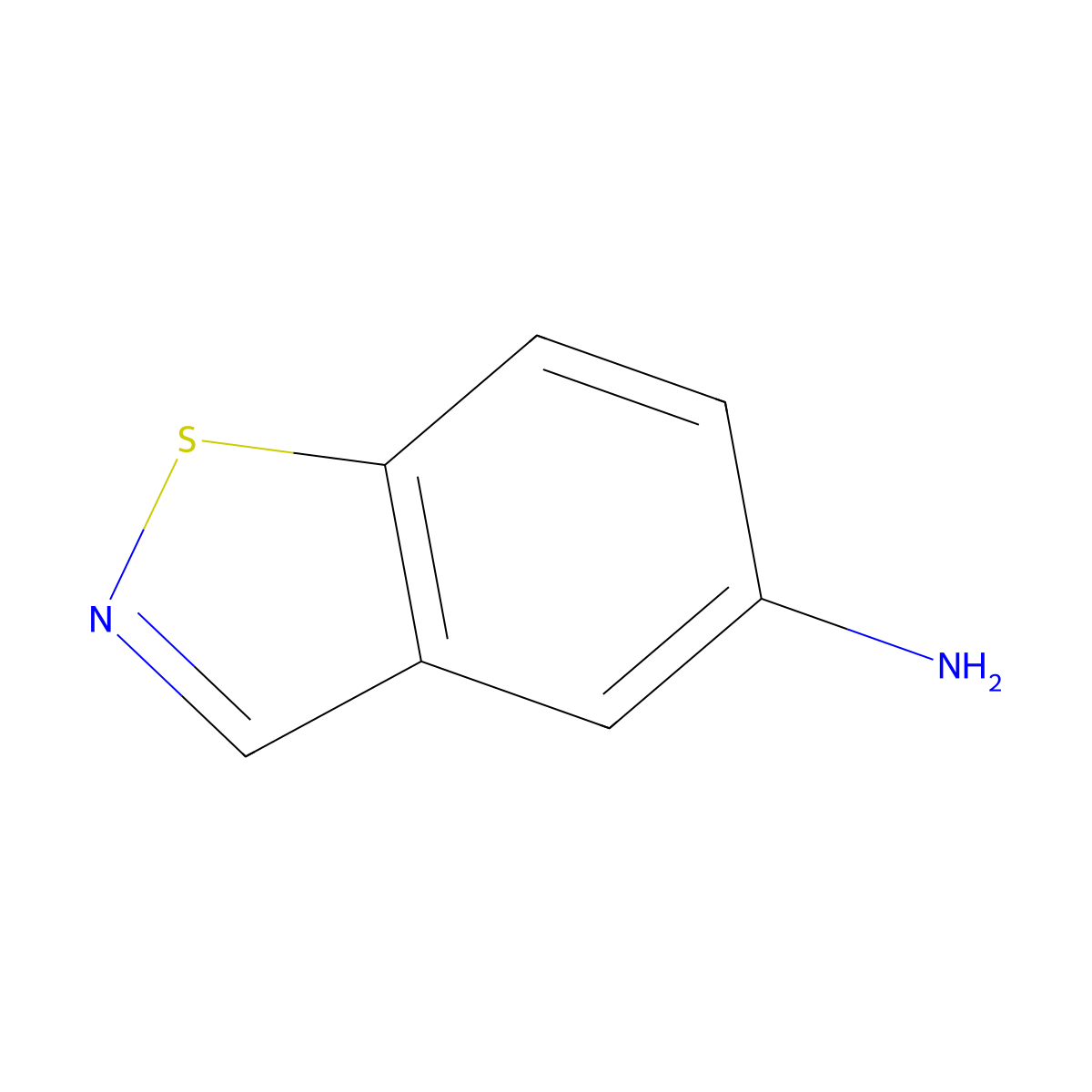 1,2-Benzisothiazol-5-amine molecular structure, CAS 53473-85-1