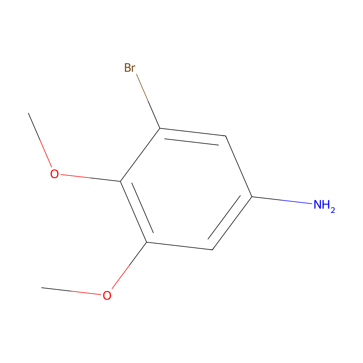 3-Bromo-4,5-dimethoxyaniline molecular structure, CAS 53474-08-1