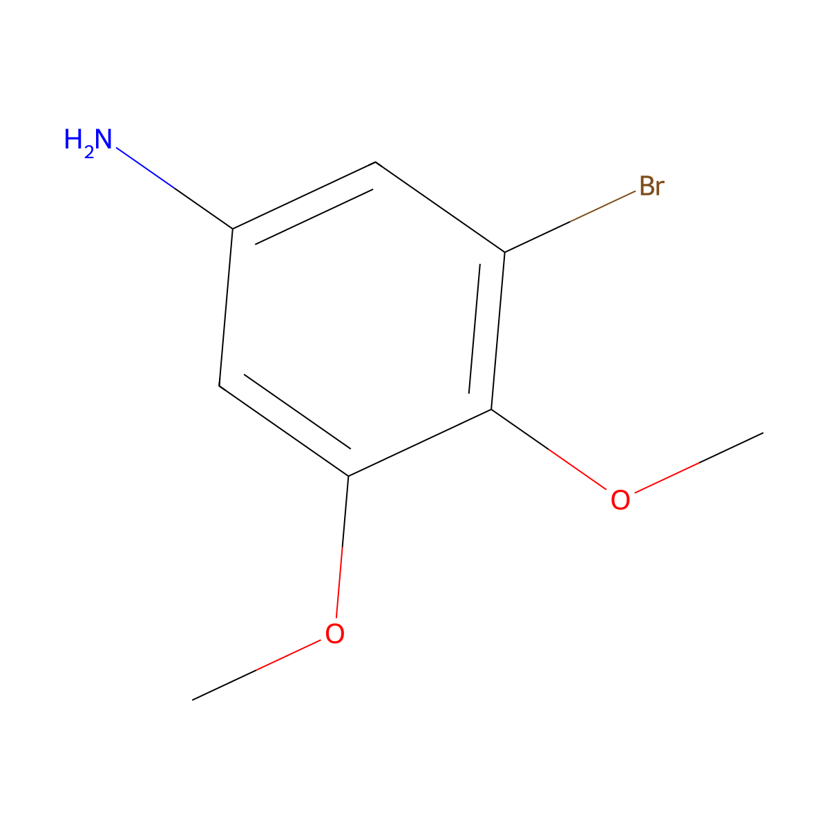 3-Bromo-4,5-dimethoxyaniline molecular structure, CAS 53474-08-1
