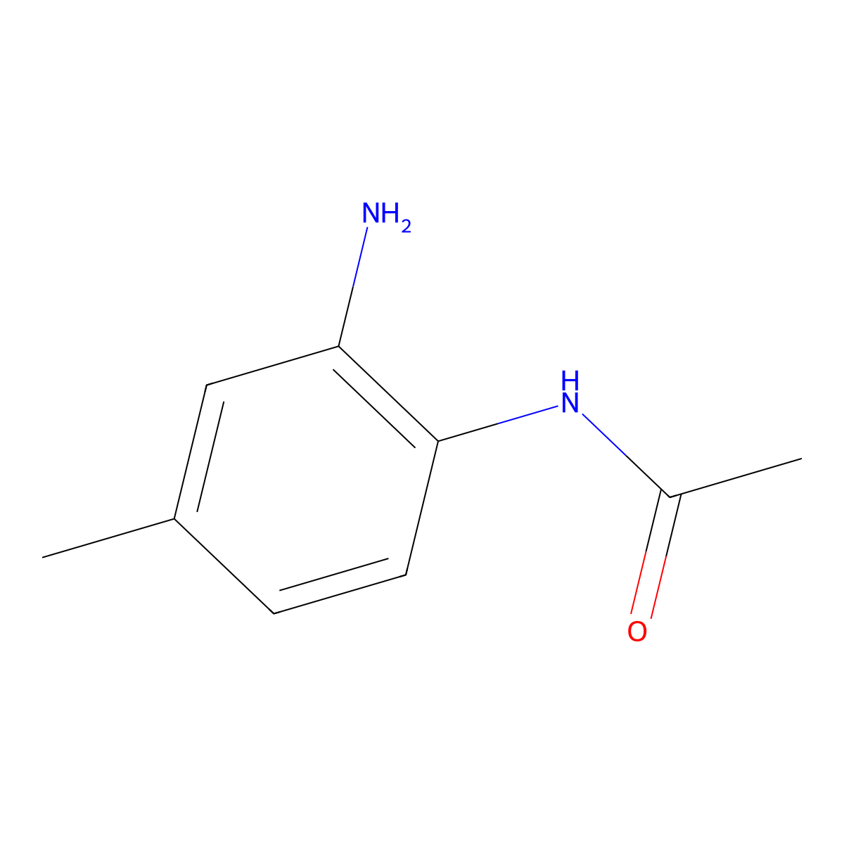 N-(2-amino-4-methylphenyl)acetamide molecular structure, CAS 53476-34-9