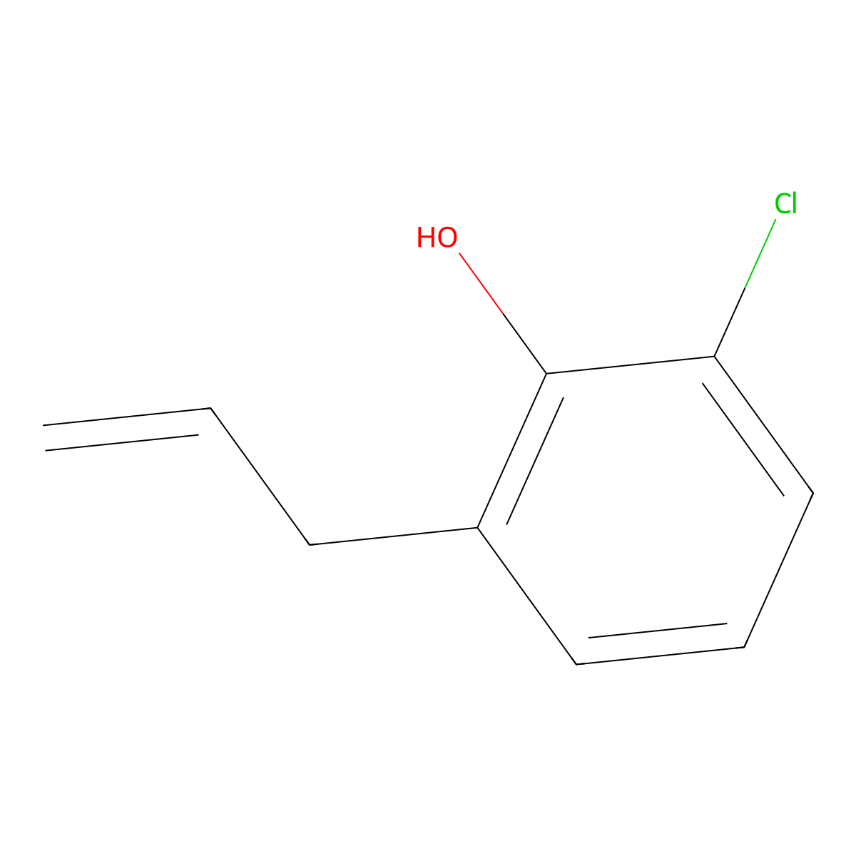 2-Allyl-6-chlorophenol molecular structure, CAS 5348-07-2