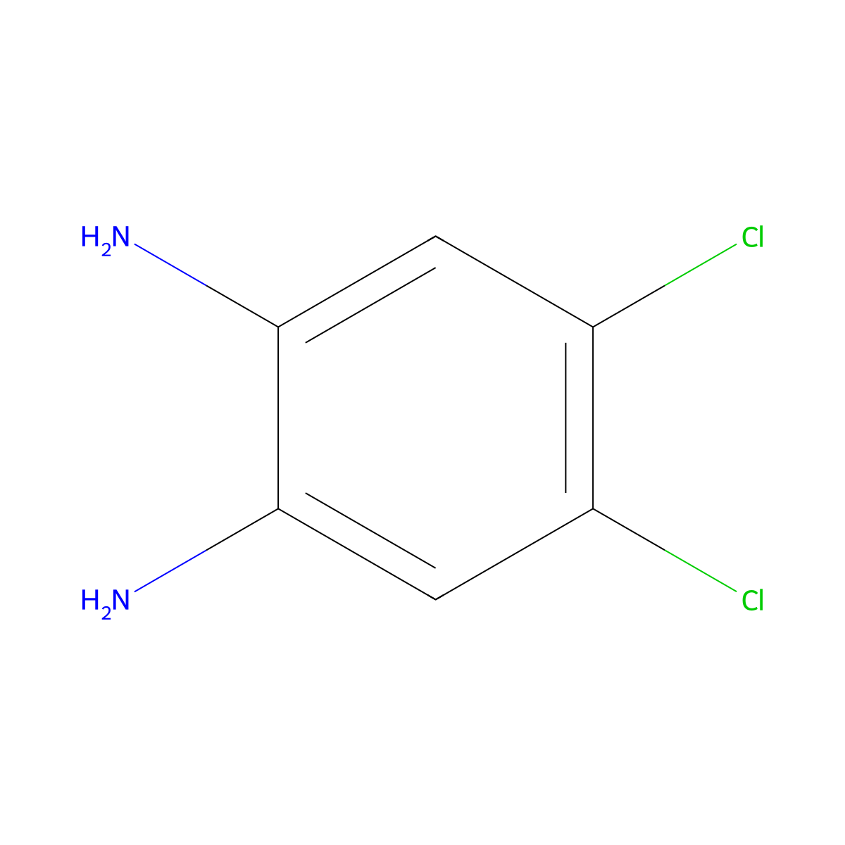 4,5-Dichloro-1,2-phenylenediamine molecular structure, CAS 5348-42-5