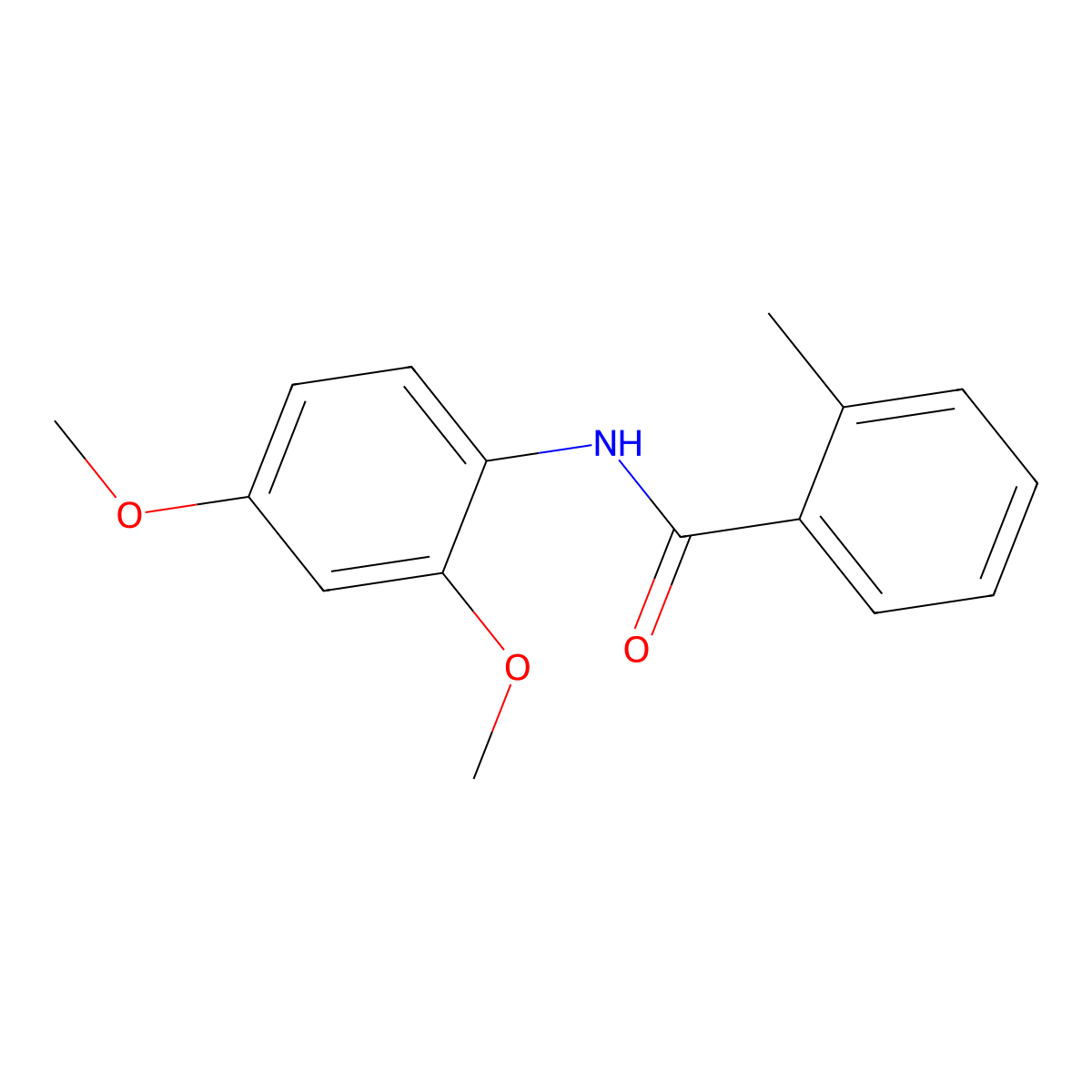N-(2,4-dimethoxyphenyl)-2-methylbenzamide molecular structure, CAS 5348-50-5