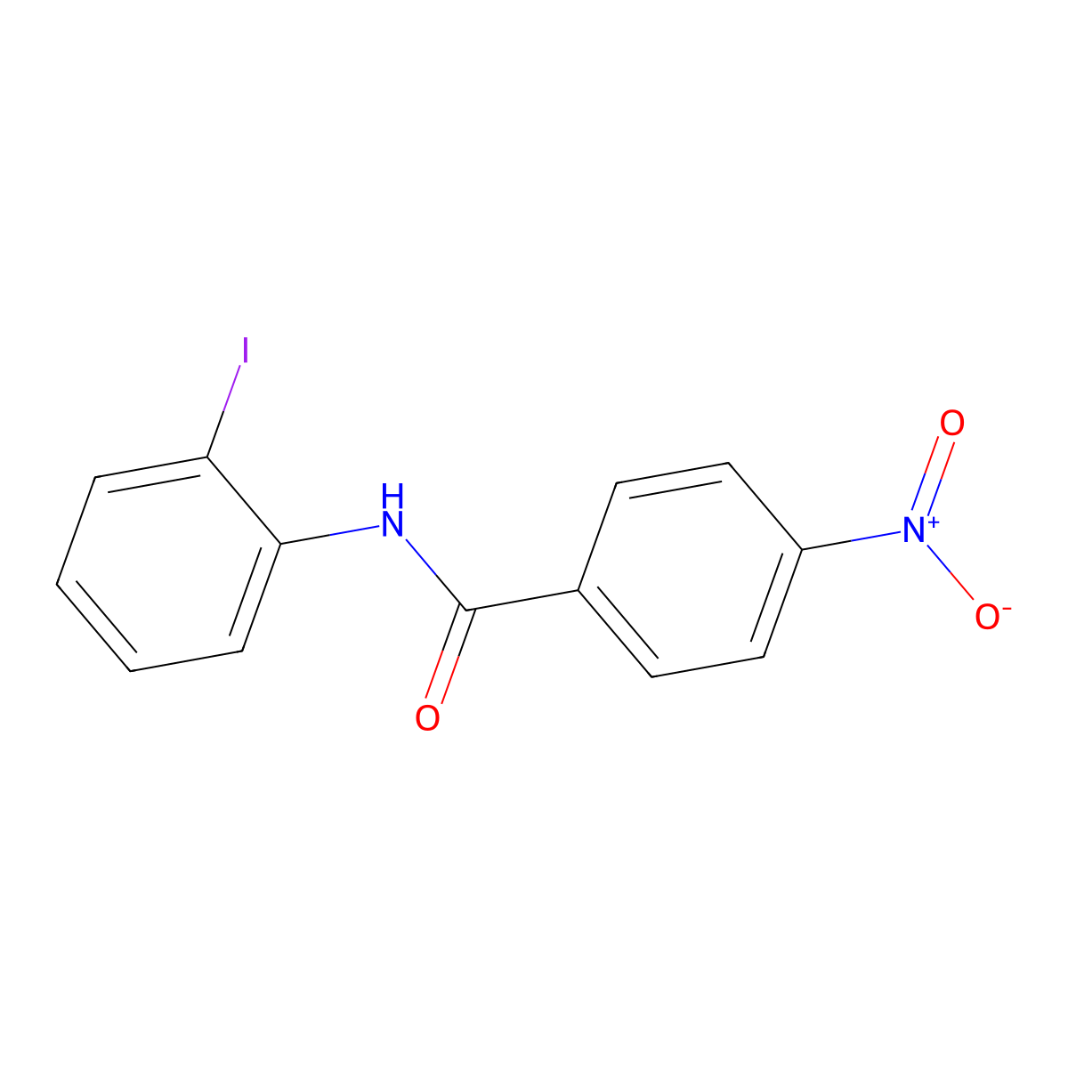 N-(2-iodophenyl)-4-nitrobenzamide molecular structure, CAS 5348-80-1