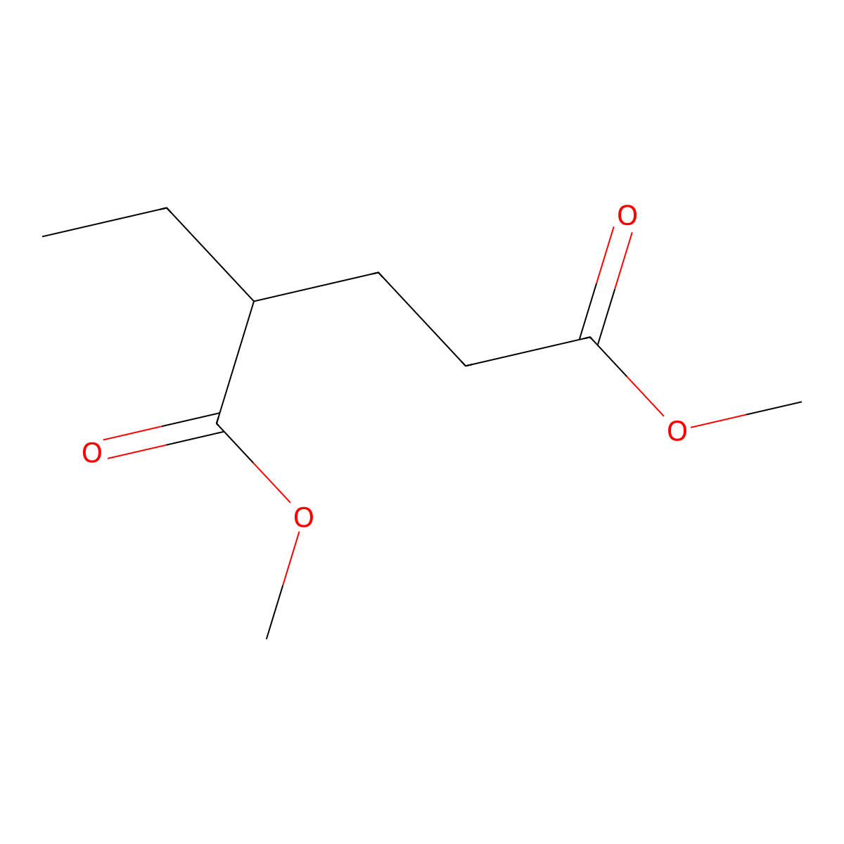 Dimethyl 2-ethylpentanedioate molecular structure, CAS 53481-05-3