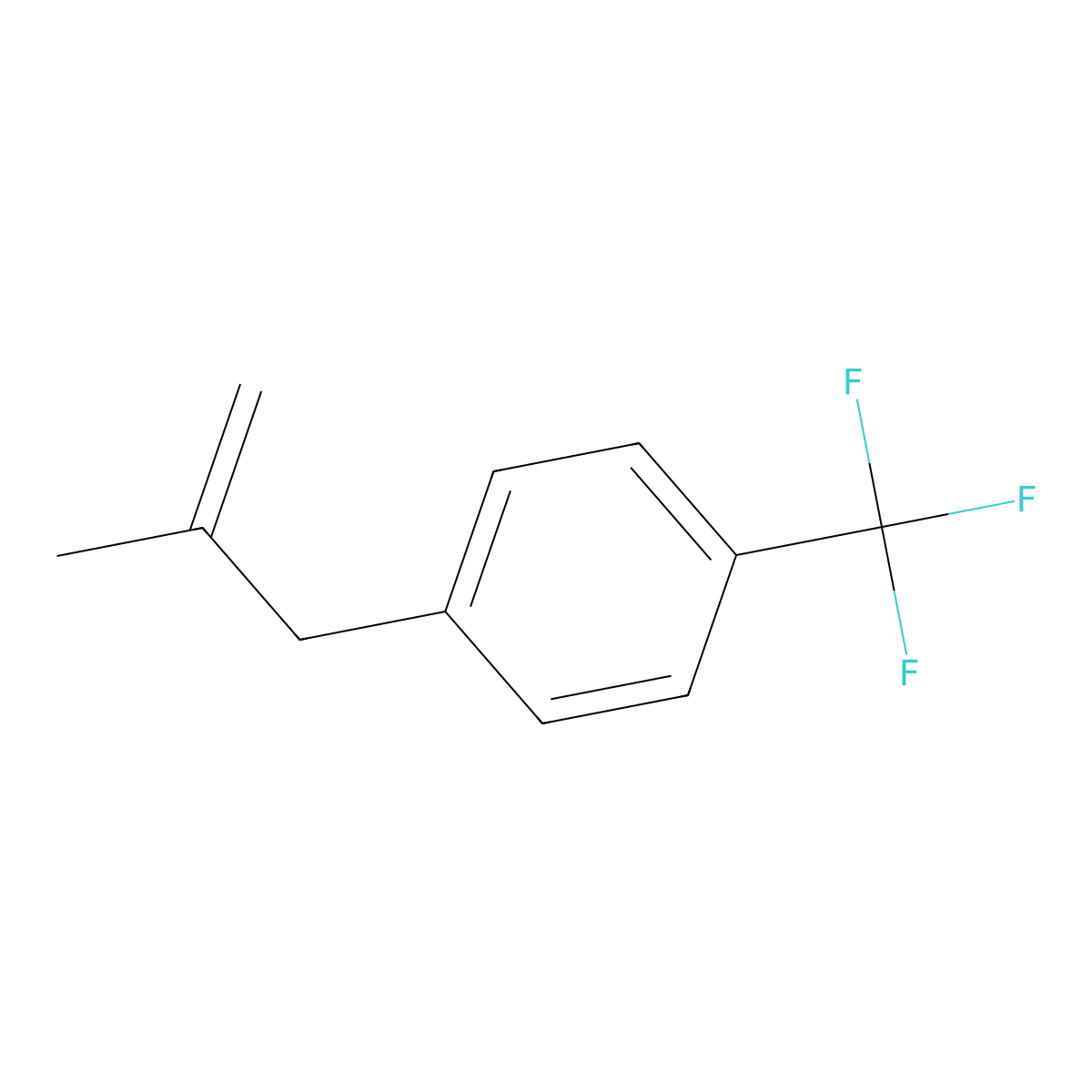 2-Methyl-3-[(4-trifluoromethyl)phenyl]-1-propene molecular structure, CAS 53482-96-5