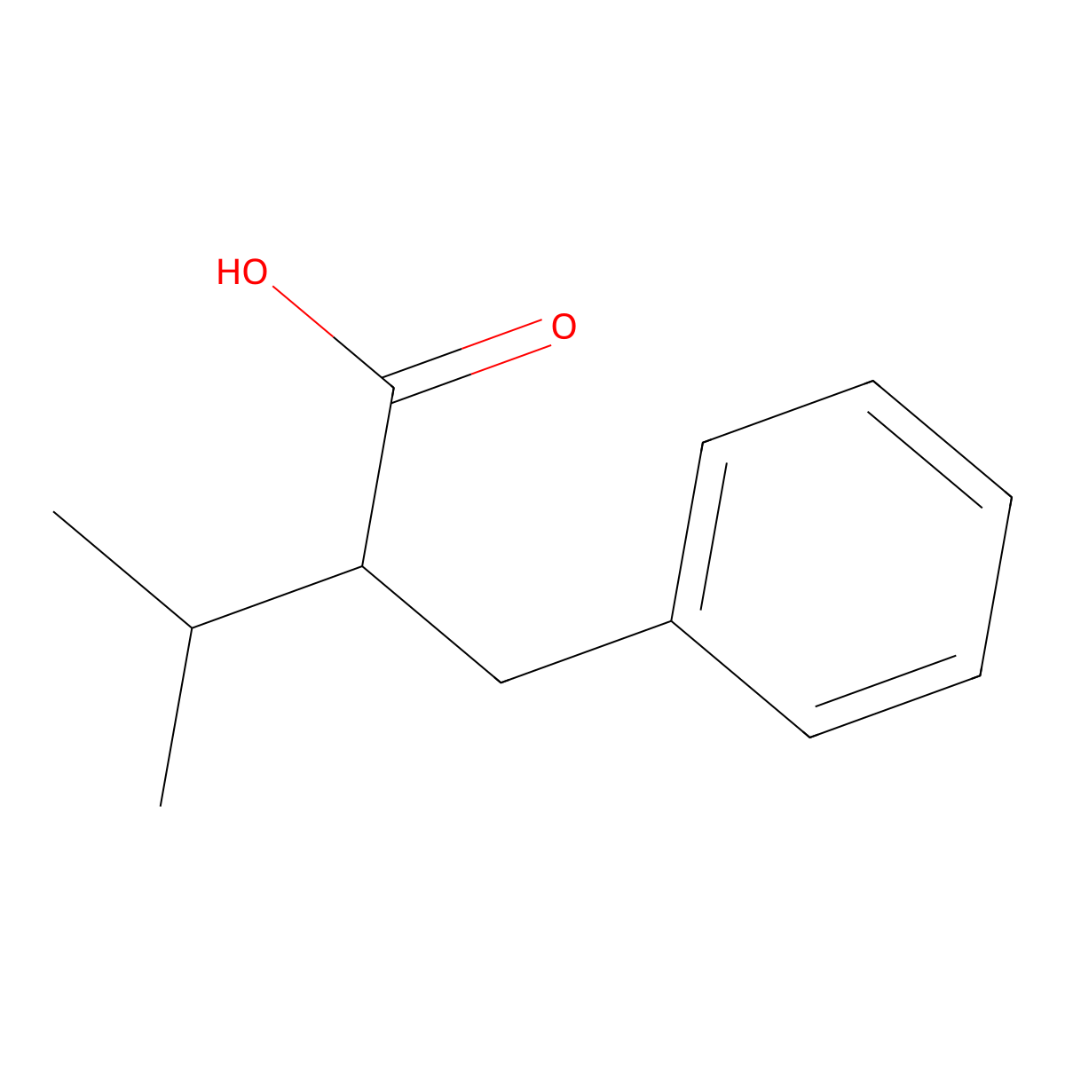 2-Benzyl-3-methylbutanoic acid molecular structure, CAS 53483-11-7