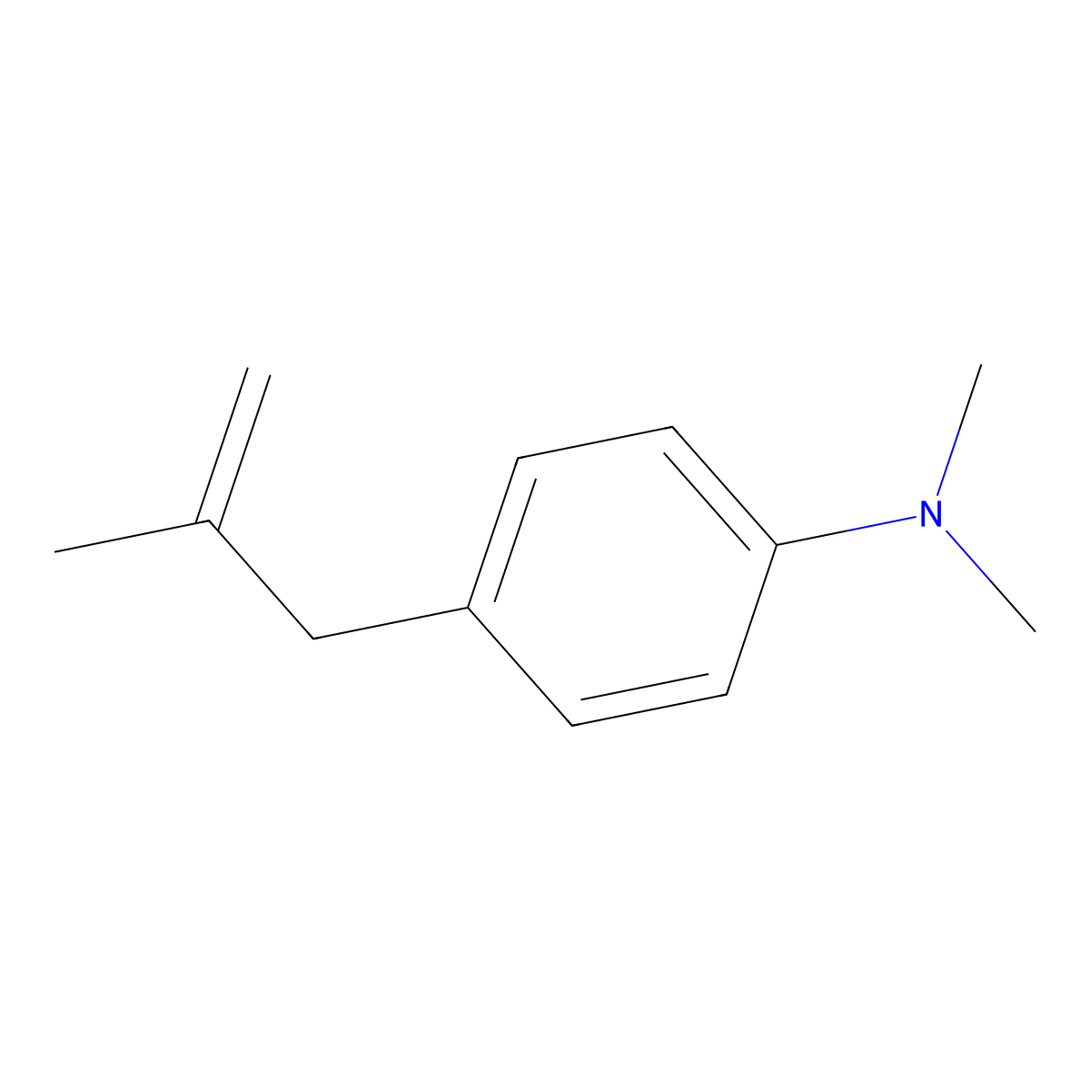 N,N-Dimethyl-4-(2-methylprop-2-en-1-yl)aniline molecular structure, CAS 53483-18-4