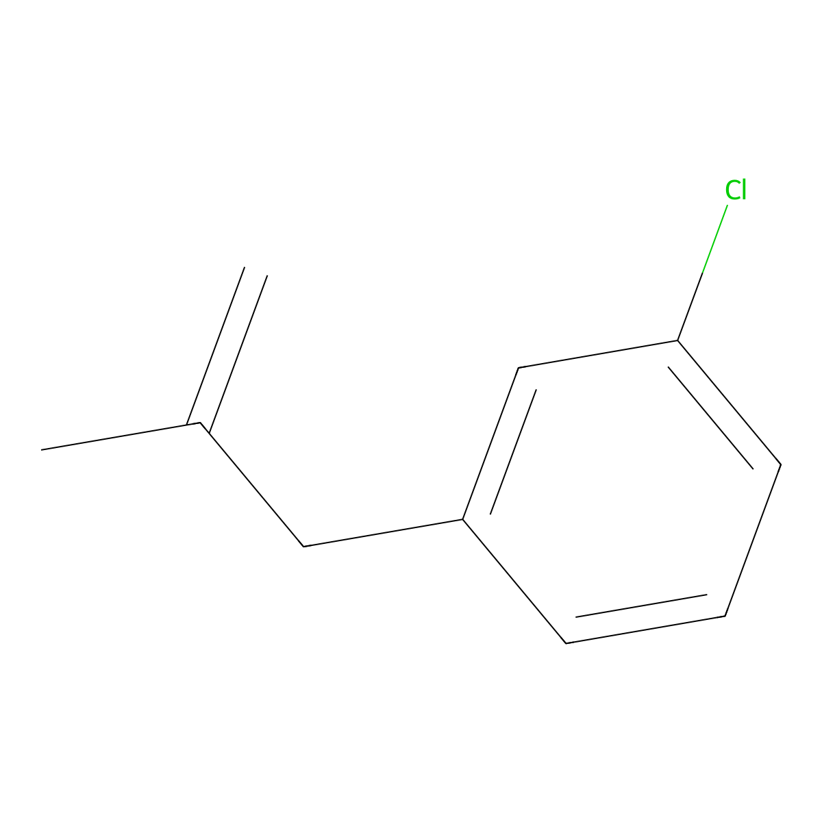 3-(3-Chlorophenyl)-2-methyl-1-propene molecular structure, CAS 53483-21-9