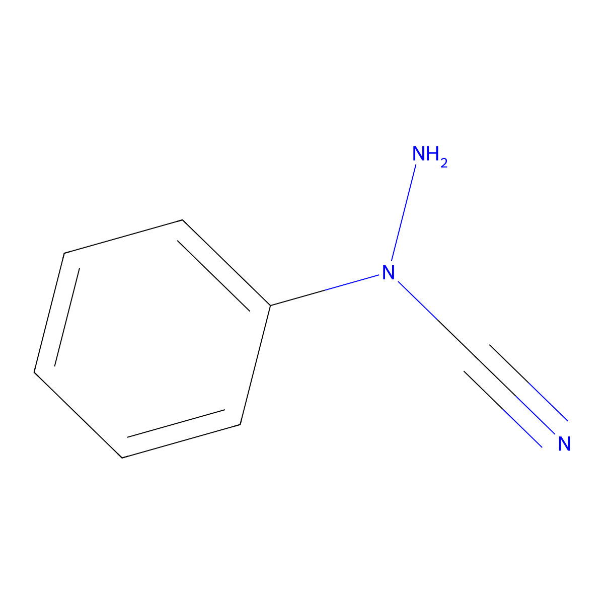 1-Phenylhydrazinecarbonitrile molecular structure, CAS 53483-25-3