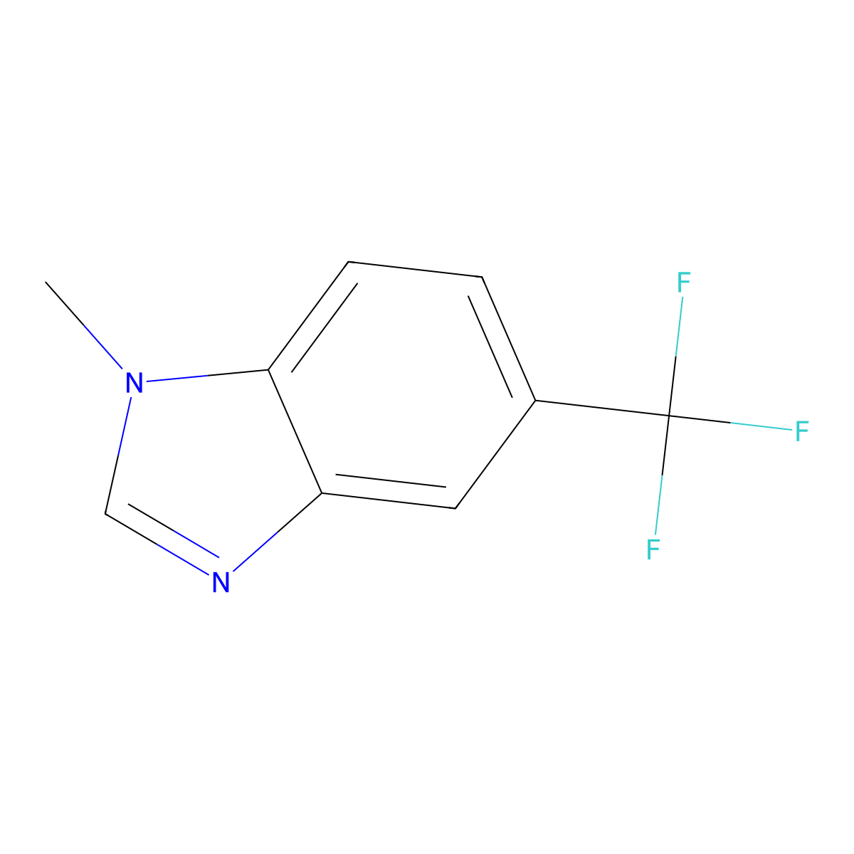 1-Methyl-5-trifluoromethylbenzimidazole molecular structure, CAS 53483-66-2