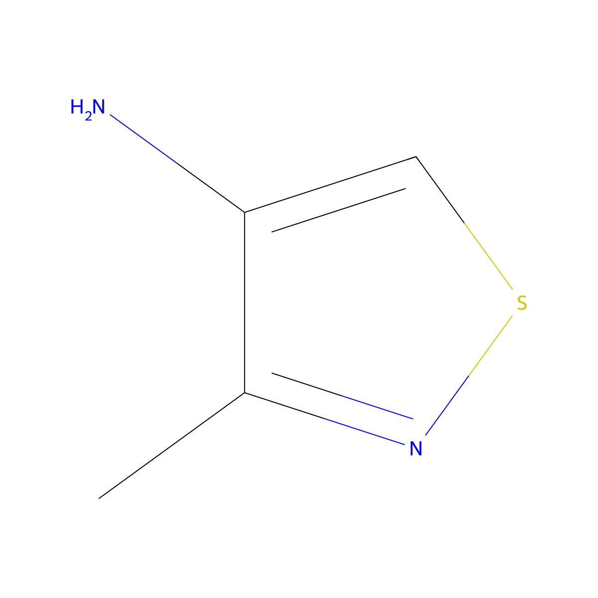 3-Methyl-1,2-thiazol-4-amine molecular structure, CAS 53483-97-9