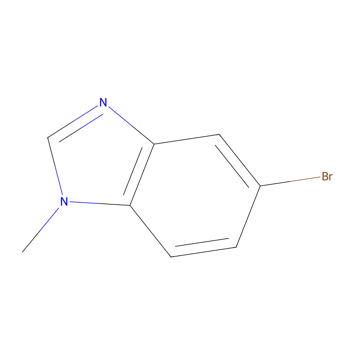 5-bromo-1-methyl-1H-1,3-benzodiazole molecular structure, CAS 53484-15-4