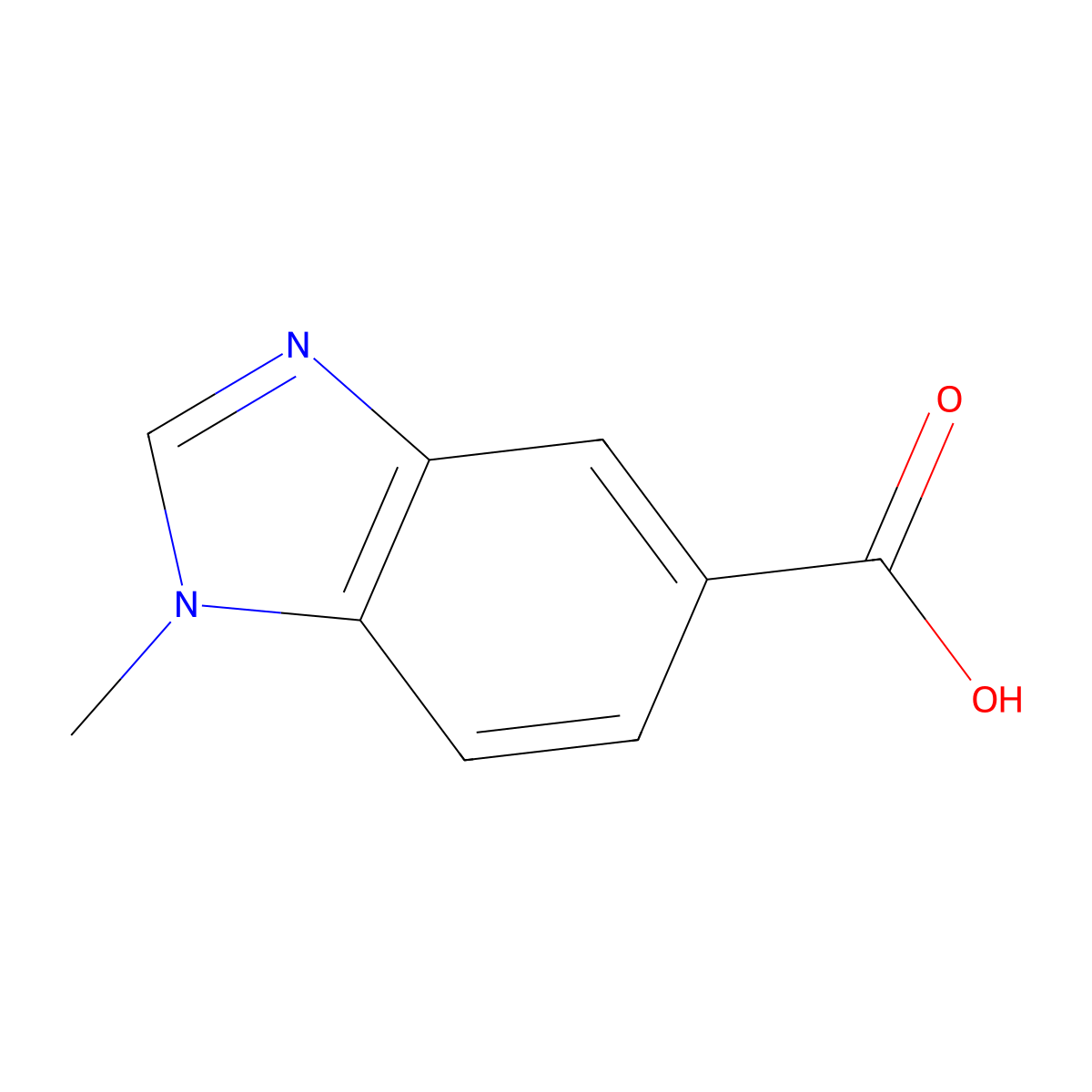 1-Methyl-1H-benzimidazole-5-carboxylic acid molecular structure, CAS 53484-17-6
