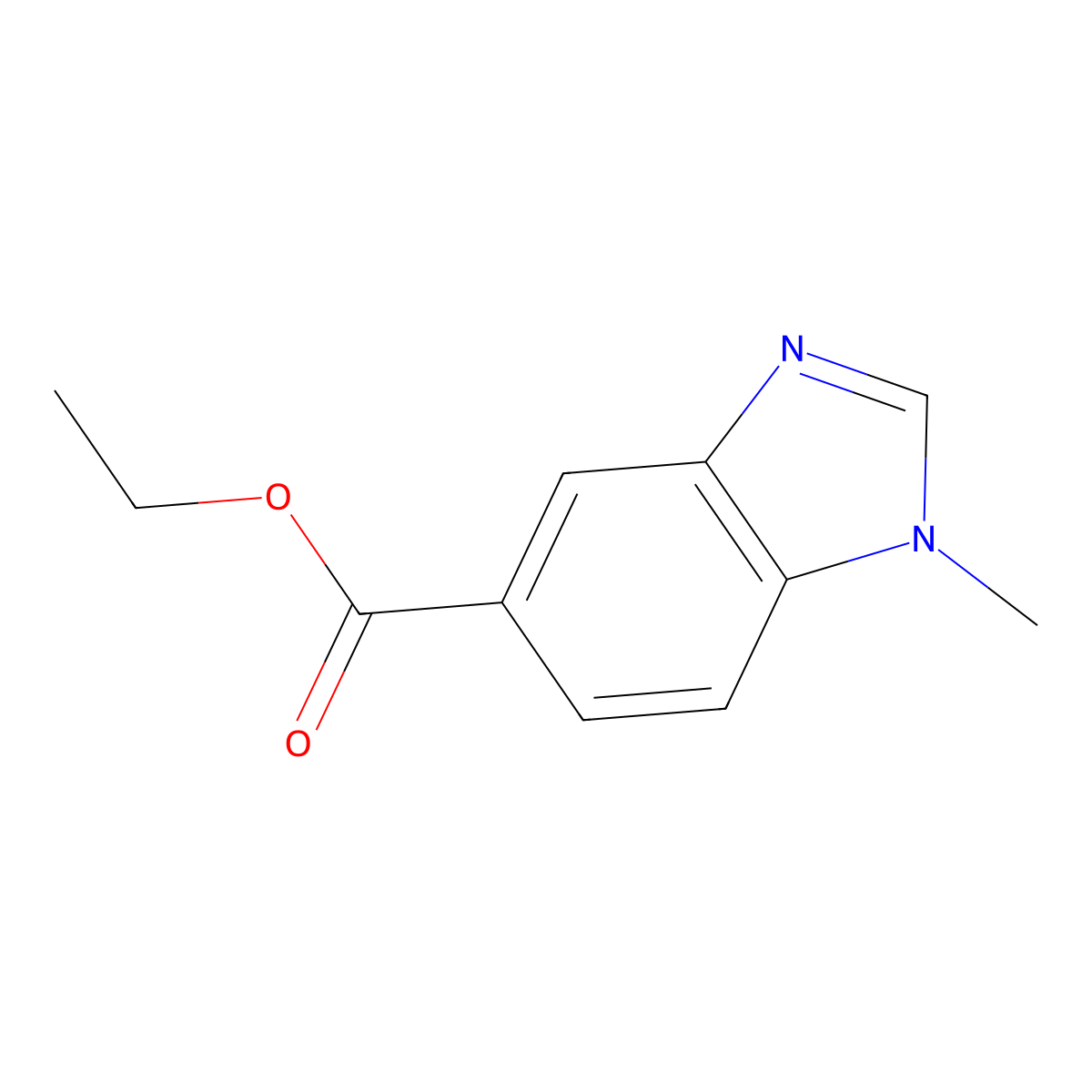 Ethyl 1-methyl-1h-benzimidazole-5-carboxylate molecular structure, CAS 53484-19-8