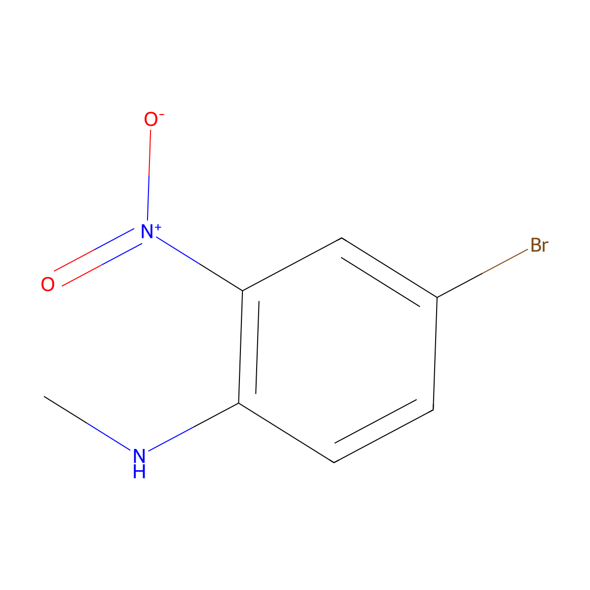 4-Bromo-N-methyl-2-nitroaniline molecular structure, CAS 53484-26-7