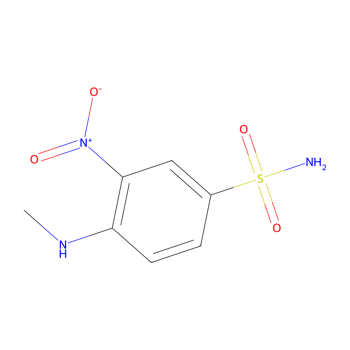 4-(Methylamino)-3-nitrobenzenesulfonamide molecular structure, CAS 53484-27-8