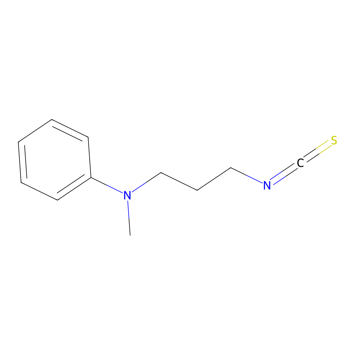 N-(3-isothiocyanatopropyl)-N-methylaniline molecular structure, CAS 53485-00-0