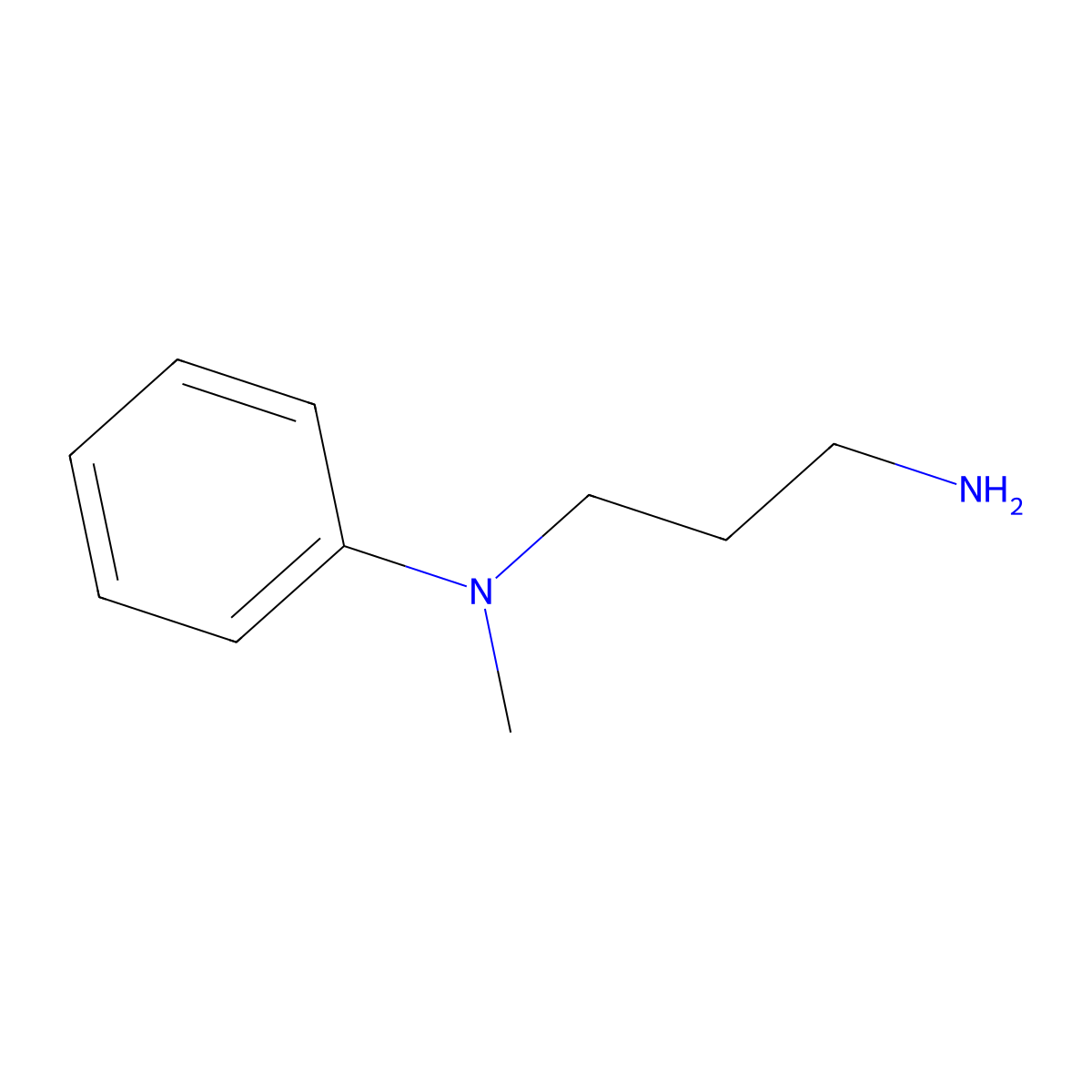 N-(3-Aminopropyl)-N-methylaniline molecular structure, CAS 53485-07-7