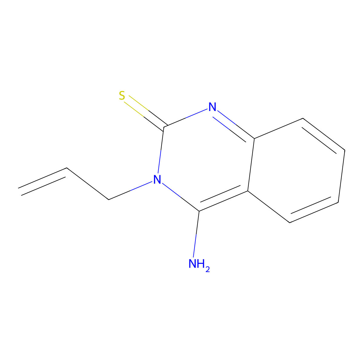 4-Amino-3-prop-2-enylquinazoline-2-thione molecular structure, CAS 53486-62-7