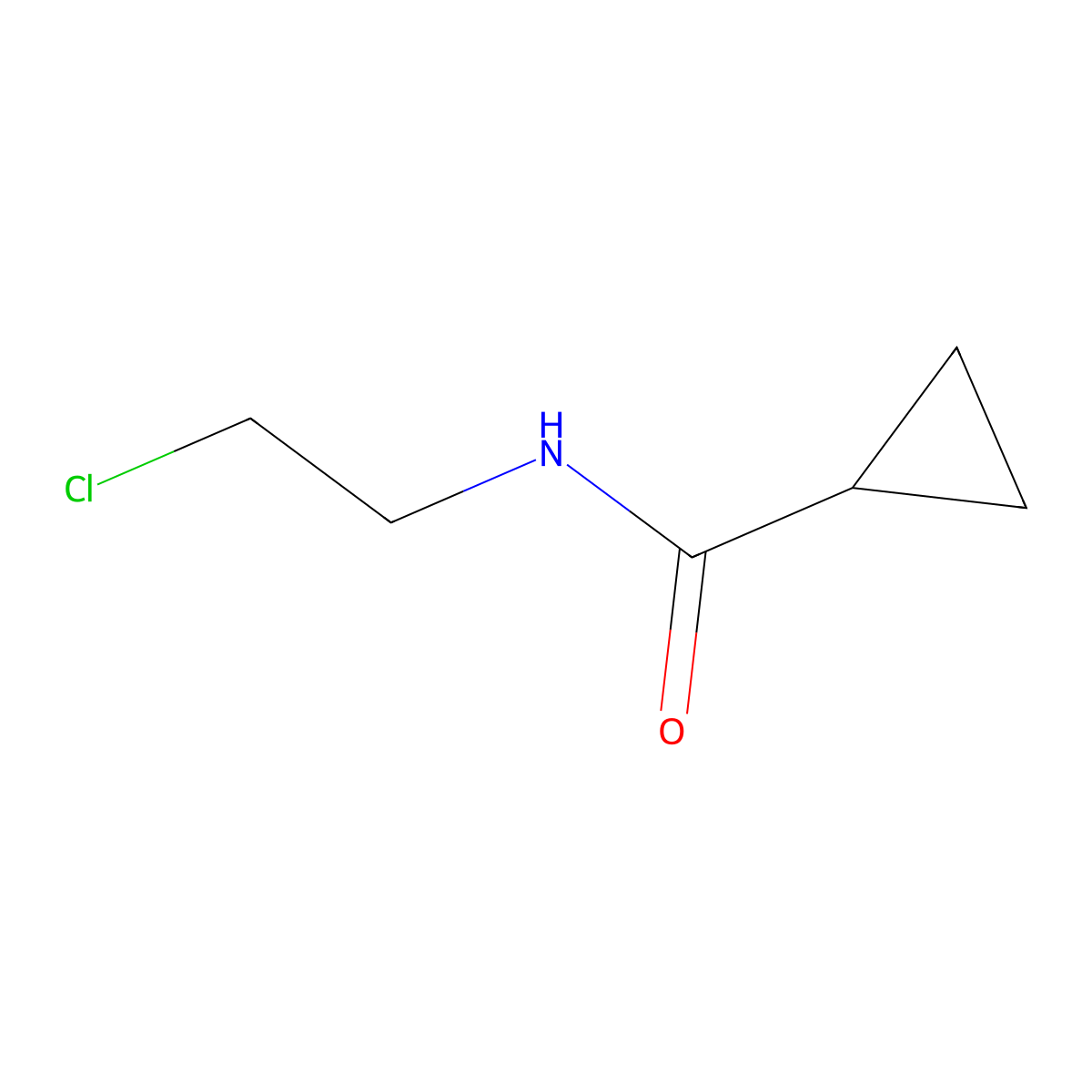 N-(2-chloroethyl)cyclopropanecarboxamide molecular structure, CAS 53487-37-9