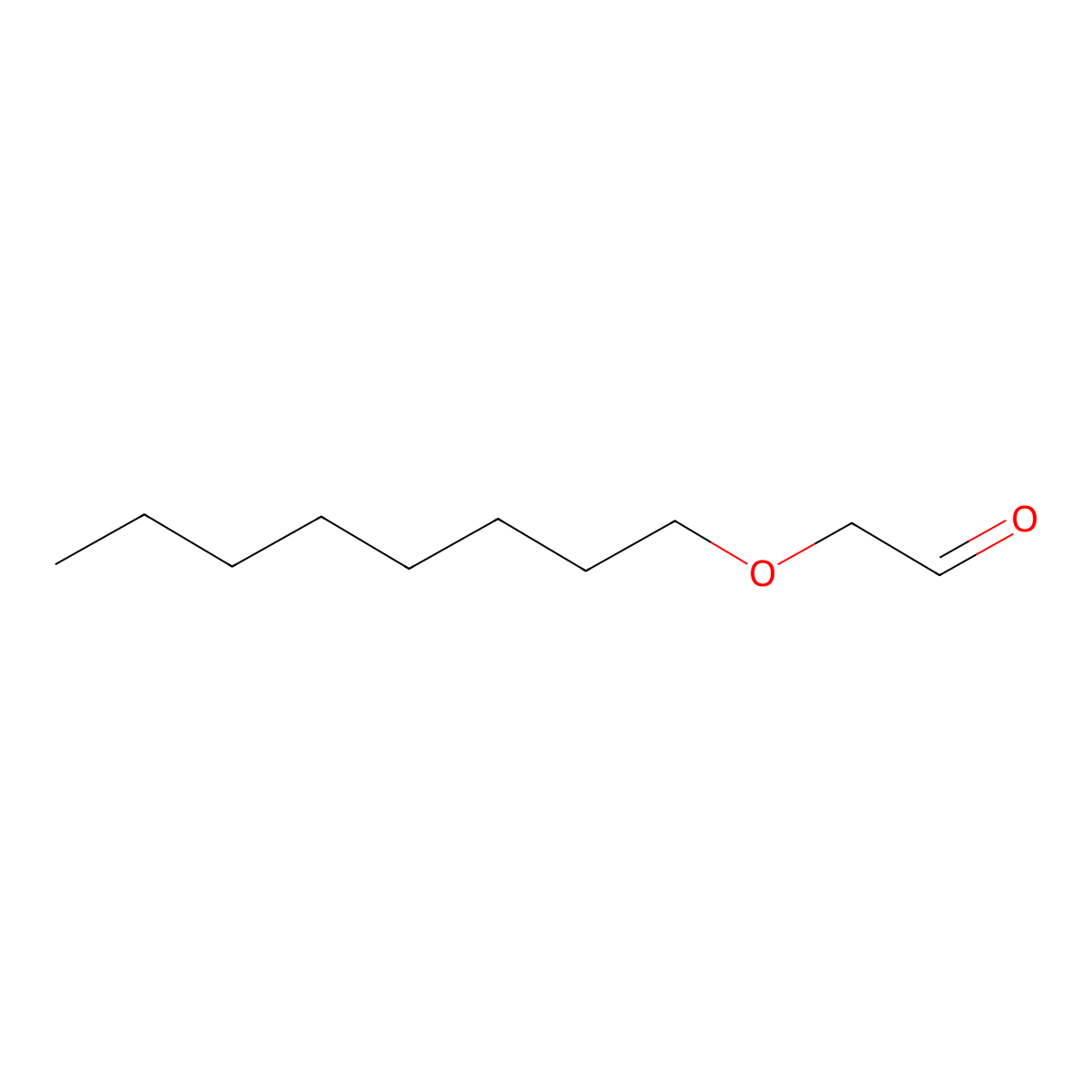 Acetaldehyde, (octyloxy)- molecular structure, CAS 53488-14-5